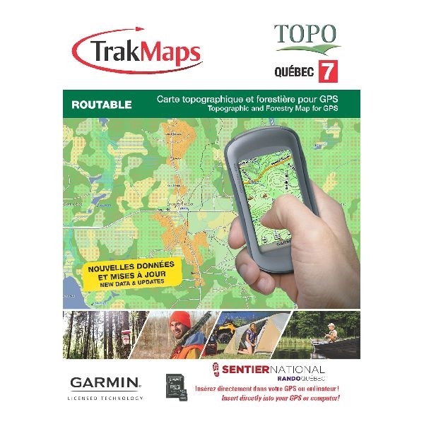 TrakMaps - Topo Québec - Carte SD/MicroSD Garmin